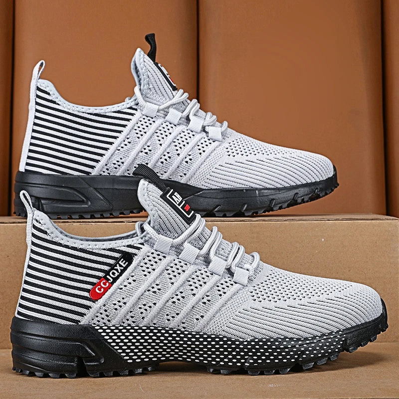 Mens Running Sneakers 2025 New Breathable Mesh Ultra Light Trendy Casual Walking Shoes Outdoor Sports Training Gym Jogging Shoes