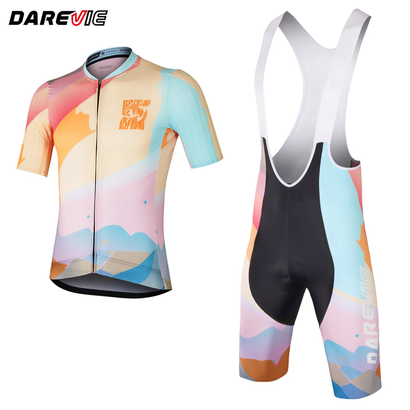 ខោជិះកង់បុរស DAREVIE AERO ល្បឿនលឿន មិនរអិល ស្ងួតរហ័ស Bretelelle ស្រូបសំណើម និងស្រូបញើសសម្រាប់ជិះកង់បុរស