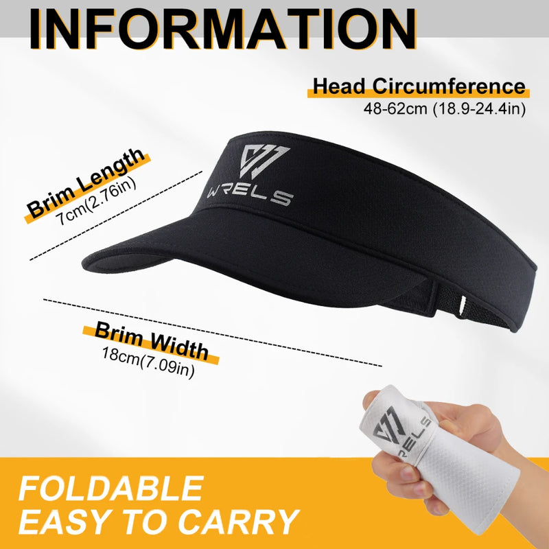 WRLES Cooling Stretchy Visor Hats UV Protection Top Empty Sports Tennis Golf Running Suing Sunscreen Baseball Cap Sun Visor Hat