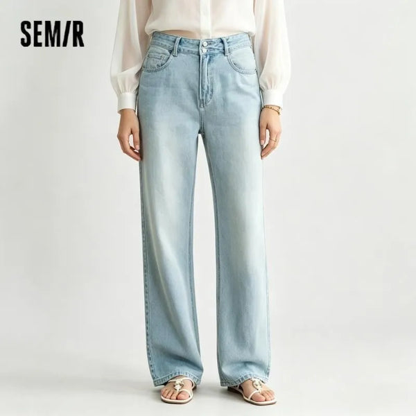 ខោខូវប៊យ Semir សម្រាប់នារី ត្រជាក់ឆ្នាំ 2026 ខោជើងវែងបែប Retro ធម្មតាសម្រាប់ទីក្រុង ស្ទីលប្រចាំថ្ងៃ ទន់ មានផាសុកភាព ទាន់សម័យ អាចប្រើប្រាស់បានច្រើនយ៉ាង