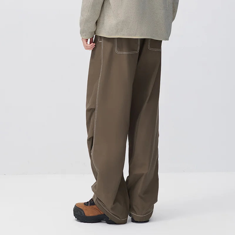 Semir Men Casual Pants Water Repellent Color Block Loose Fit Straight Leg 2026 New Winter Daily Wear Urban Casual Style