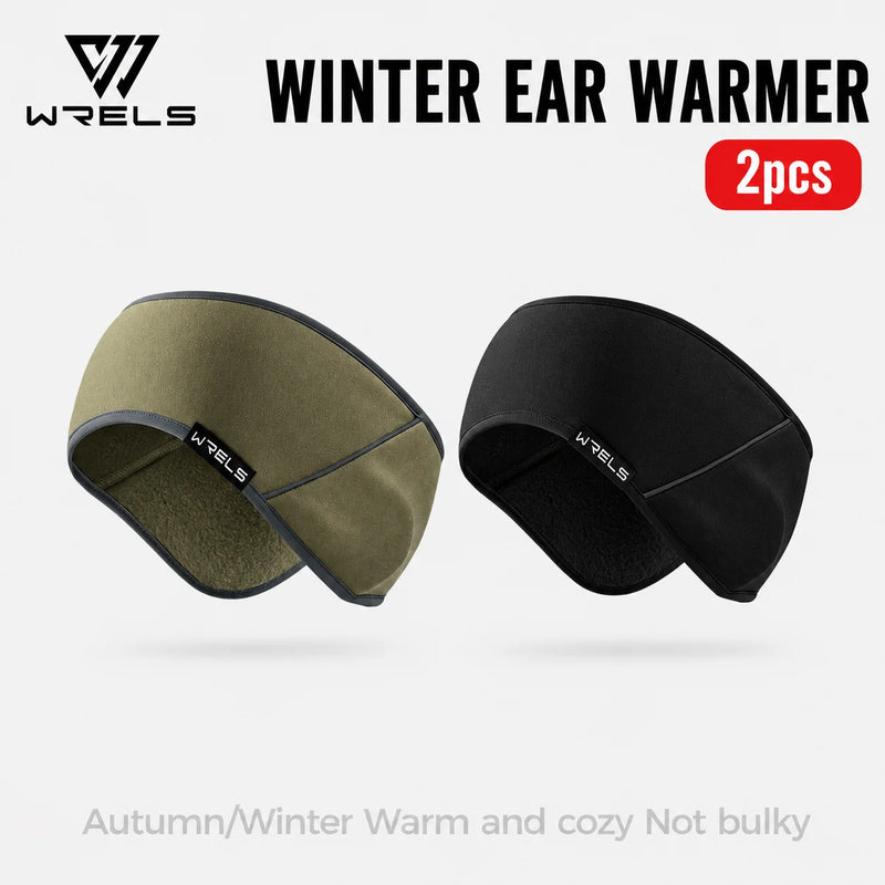 WRELS Ear Muffs Fleece Thermal Ear Covers Headband Reflective Windproof Winter Outdoor Men Women Running Ski Cycling Ear Warmer