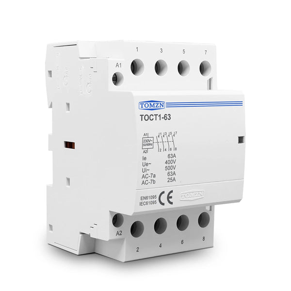 TOCT1 4P 63A 4NO 2NC2NO 4NC 220V Coil 400V~ 50/60Hz Din Rail Household AC Modular Contactor