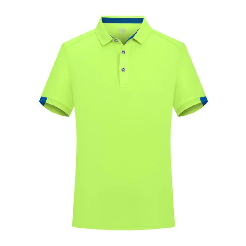 Quick-drying grid Fabric Men's short-sleeved Summer polo shirt  custom logo team cloth   light and breathable  sport business