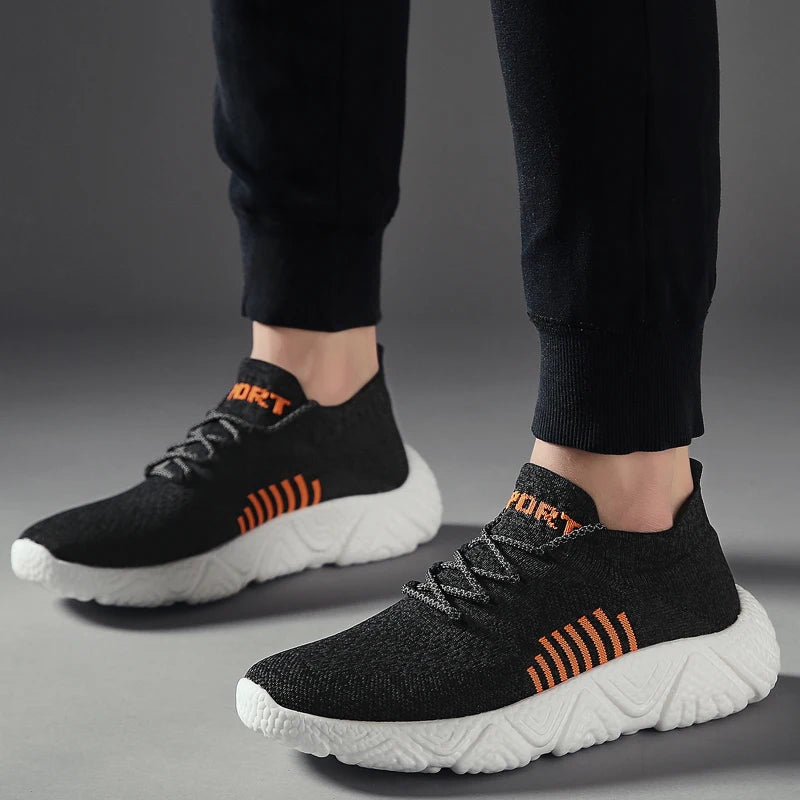 Unisex Sports Shoes Light Rebound Mesh Breathable Soft Sole Comfort Outdoor Running Fitness Shoes Fashion Versatile Tennis Shoes