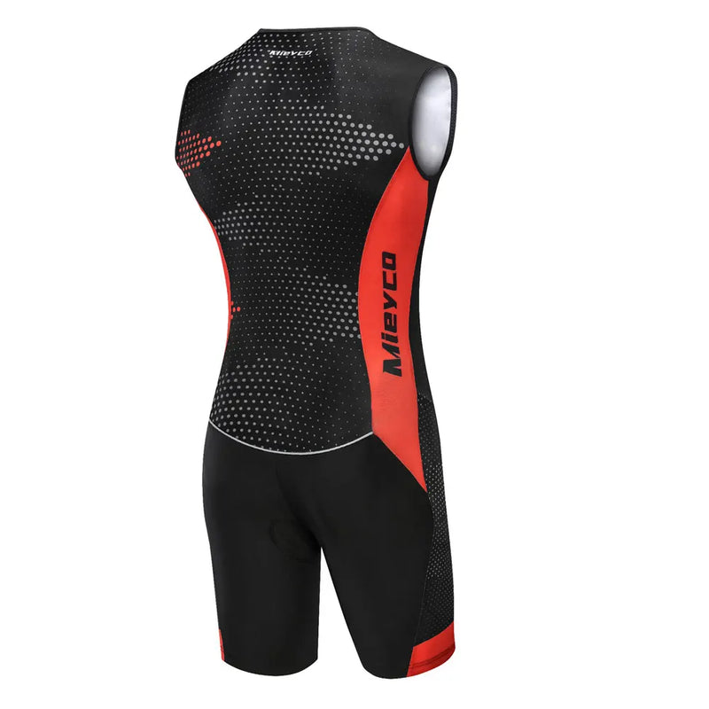 Men's Pro Team Triathlon Suit One Piece Skinsuit Quick Dry Breathable Cycling Running Swimming Racing Sportswear
