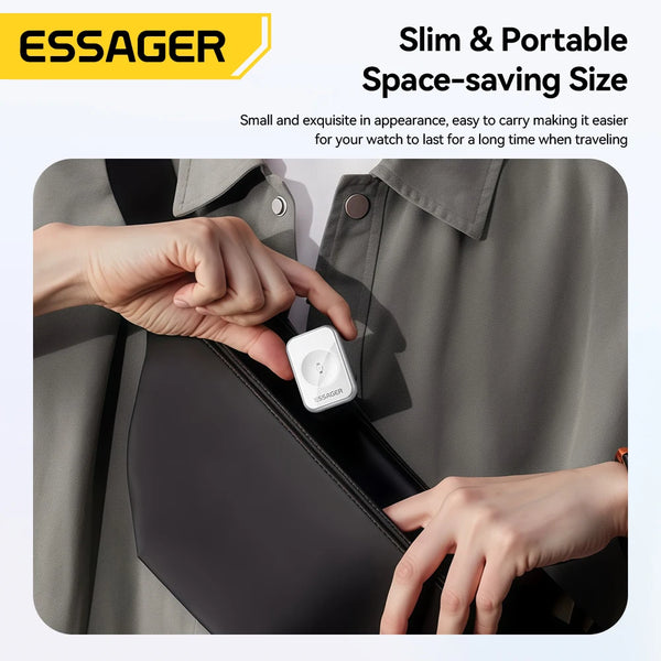 ឆ្នាំងសាកឥតខ្សែ Essager សម្រាប់ iWatch S2-S11 Series SE Series Ultra Series 5W ចល័ត Type-C/Lighting WatchCharger