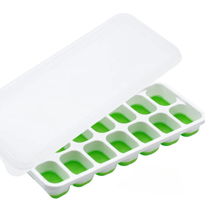 14-Square Ice Tray Ice Cube Tray -Anti-Spill Freezing Mold, Easy Release Non-Stick Ice Maker, Suitable for Drinks and Freshness