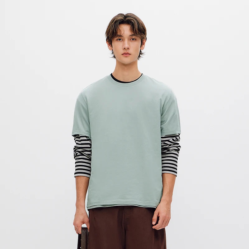 Semir Men T shirt Solid Color Crew Neck Knit Comfortable Versatile Casual Top 2026 Summer Simple Daily Clothes