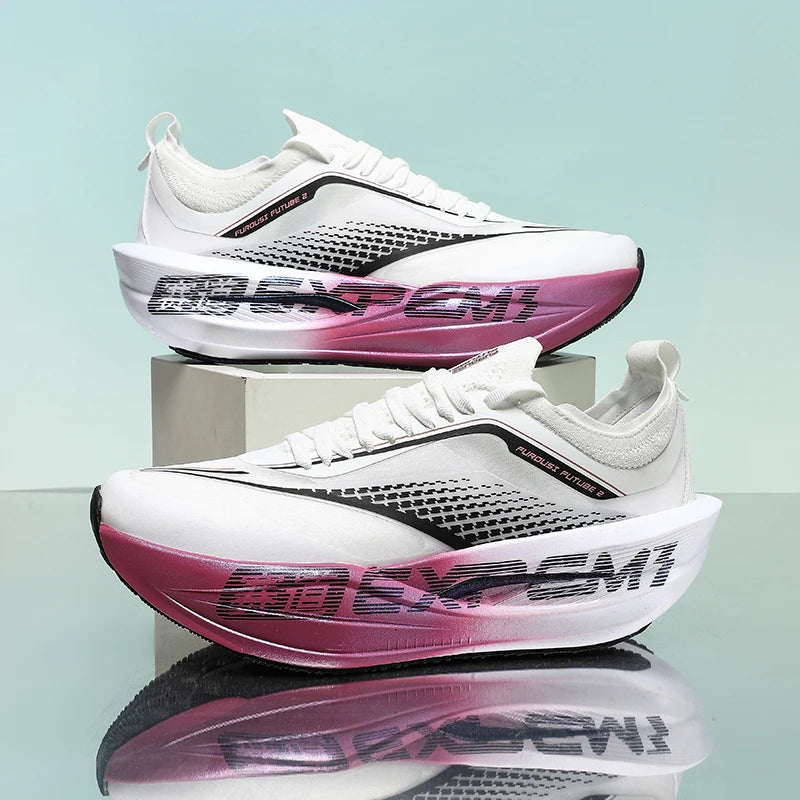 Mens Sports Shoes 2025 New Professional Marathon Breathe Flat Cushioning Lightweight Running Shoes Mesh Original Sneakers Man