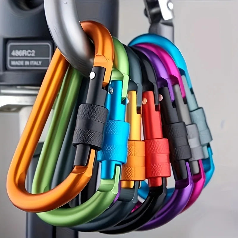 2pcs Outdoor Aluminum Alloy Hooks,Premium Thickened Buckles, Quick-Release Hooks,Backpack Buckles,Key Rings,Outdoor Additions