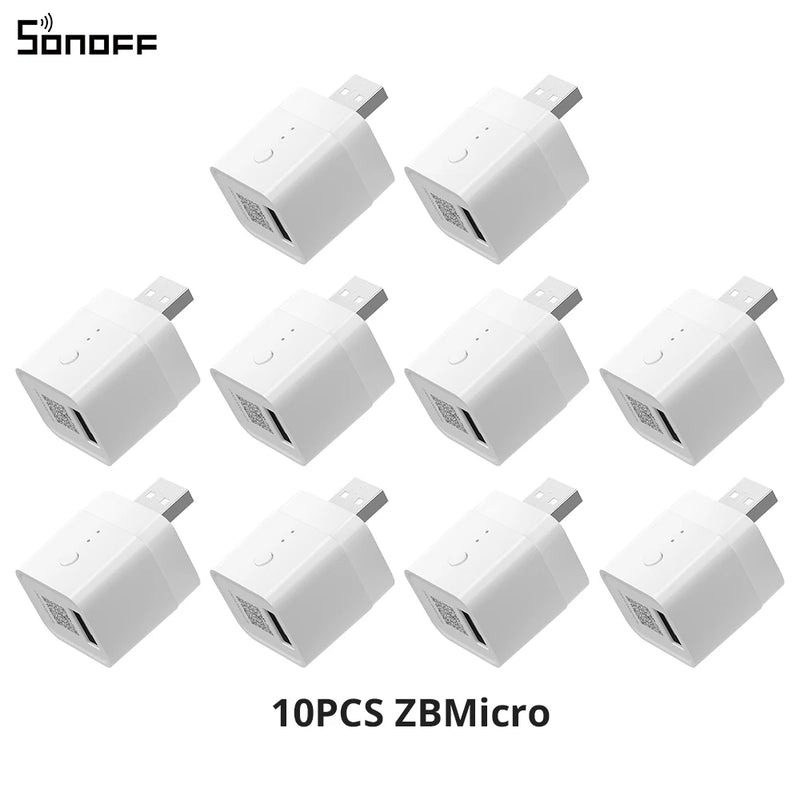 SONOFF ZBMicro Zigbee Micro USB Smart Adaptor 1-10PCS Fast Charging Wide Transmit Coverage Voice Control eWeLink Alexa Google