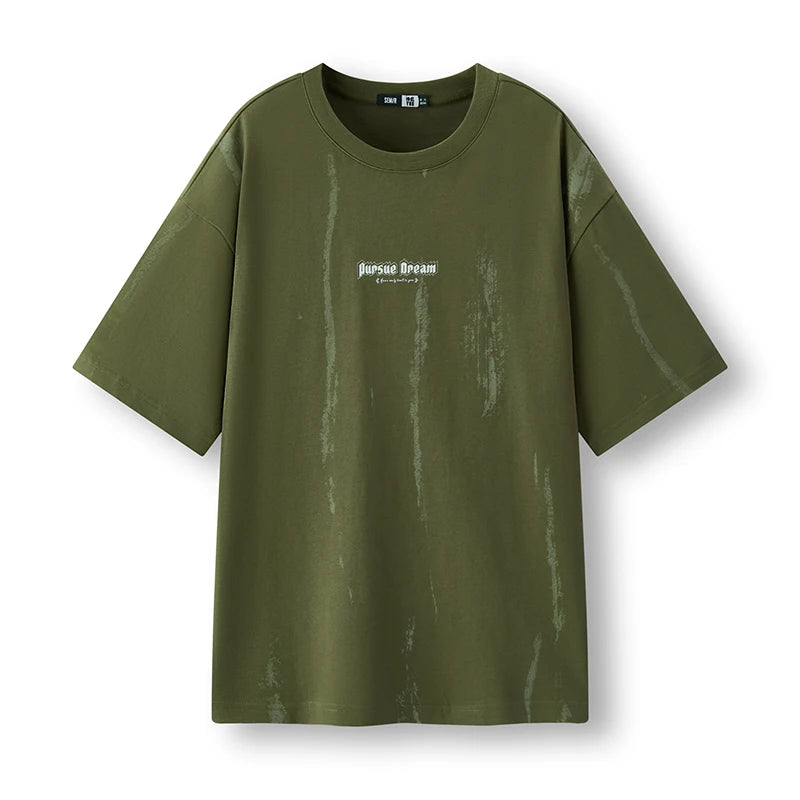 Semir Mens Tshirt 2026 All Over Printed Loose Crew Neck Knitted Pure Cotton Fashion Design Casual
