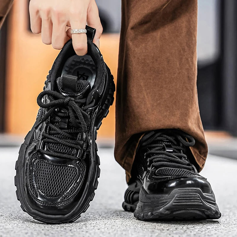 Men's breathable casual shoes four seasons new Thick sole light soft-sole comfort walking shoes fashion outdoor running sneakers