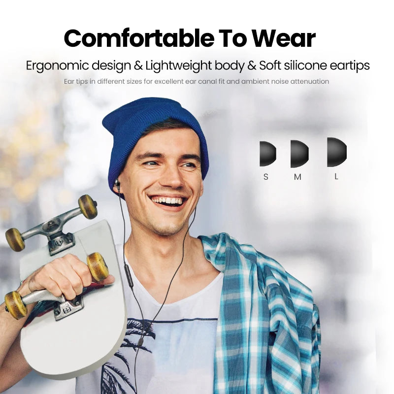 UGREEN Wired Earphone With Microphone In Ear 3.5mm Noise Cancelling USB Type C Lightning Earphones For iPhone 15 Pro Max Xiaomi