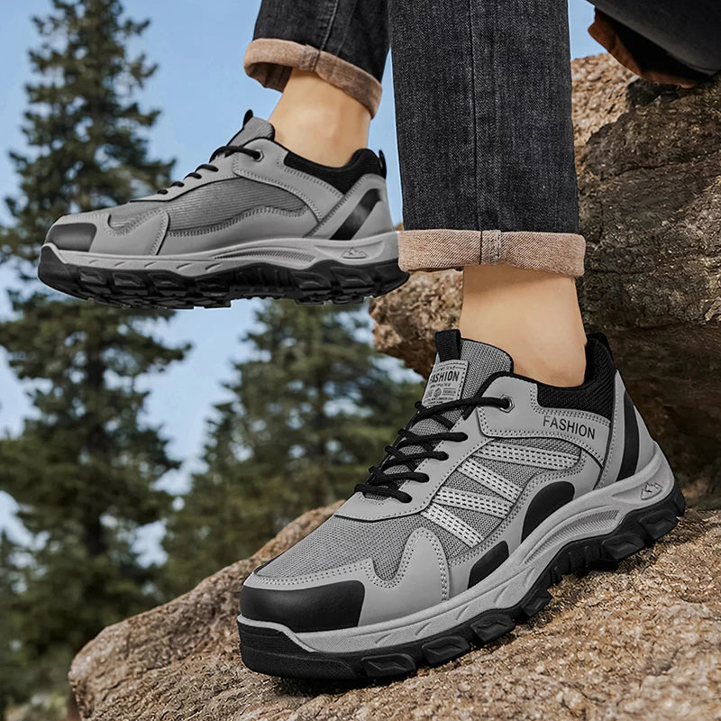 Hiking Shoes Four Seasons Men's Non-Slip Breathable lightweight Outdoor Casual Sneakers Comfortable Walking Sports Running Shoes