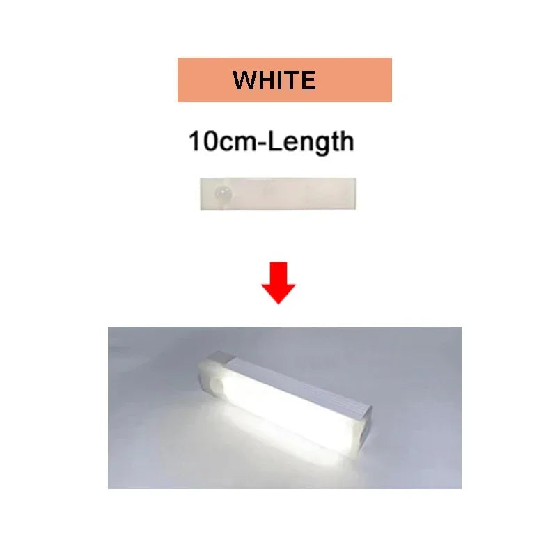 Motion Sensor Light Rechargeable LED Night Light Portable Under Cabinet Light with Magnetic for Bedroom Kitchen Closet Staircase