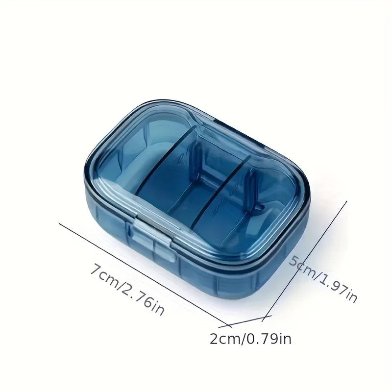 1pc Portable Mini Pill Box for Morning, Noon, And Night, Sealed Medicine Storage for One Week, On-The-Go Medicine Organizer