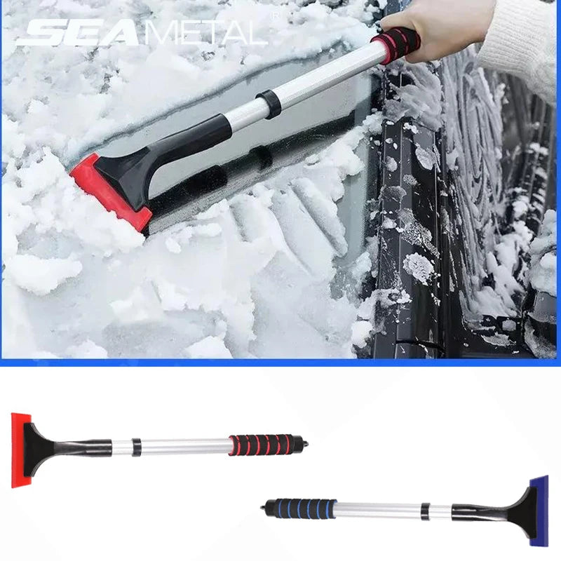 SEAMETAL Car Telescopic Ice Scraper Auto Windows Defroster Snow Shovel Extendable Snow Removal Tool for Winter Car Accessories