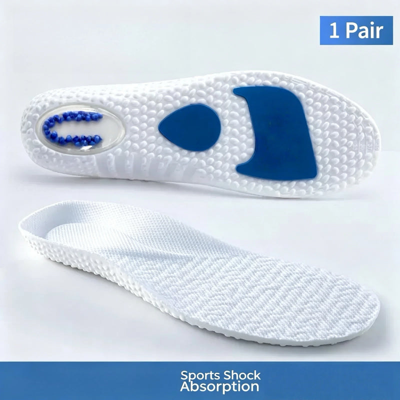 Men's Flower Shock Absorption Insole with Air Cushion for Comfortable Running, Sweat Absorption, and Soft Elasticity