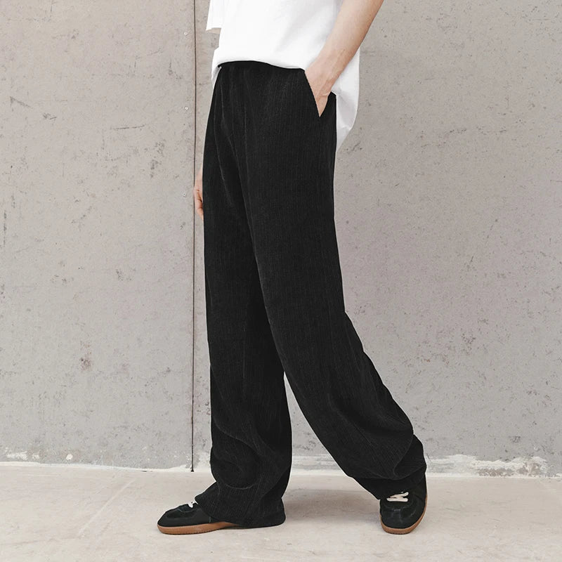 Semir Fleece Pants Men 2026 Autumn Winter Heated Loose Curved Blade Straight Leg Trendy Versatile Casual Warm Trousers