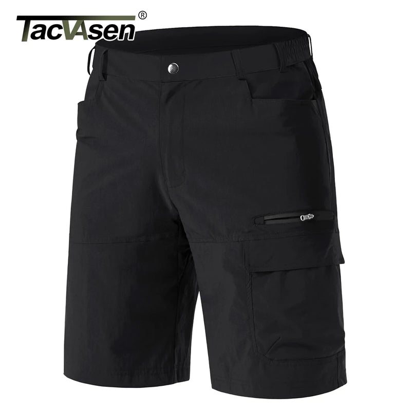 TACVASEN Hiking Cargo Shorts Mens Lightweight Quick-Dry Water-resistant Short Pants with Multiple-pockets Summer Shorts for Men