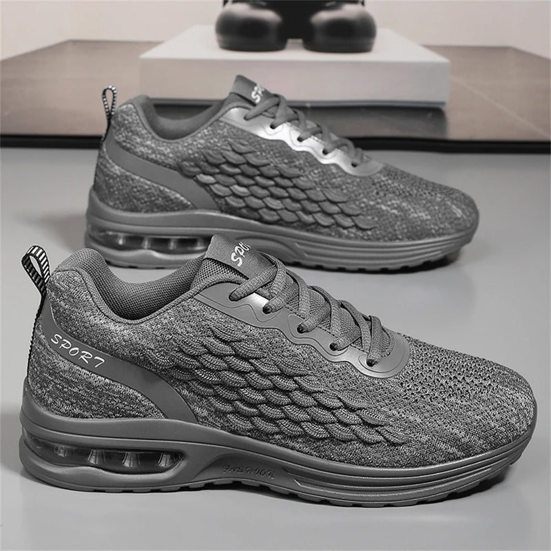Men women's mesh casual sneakers four seasons new breathable light soft-sole shock-absorbing outdoor couple running sports shoes