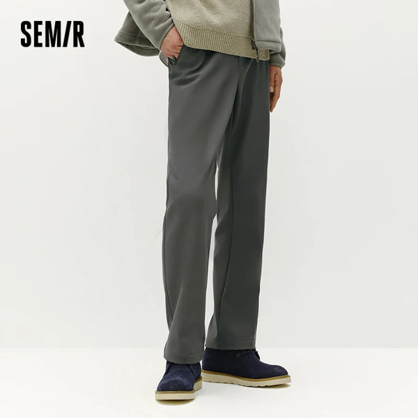 ខោបុរស Semir បែបស្រាល ធន់នឹងទឹក រចនាបថធ្វើដំណើរ ជើងត្រង់ ងាយស្រួលប្រើ ពណ៌សុទ្ធ មានស្រទាប់ក្រណាត់រោមចៀម ថ្មីឆ្នាំ 2026 សមល្មមស្រួលស្លៀក