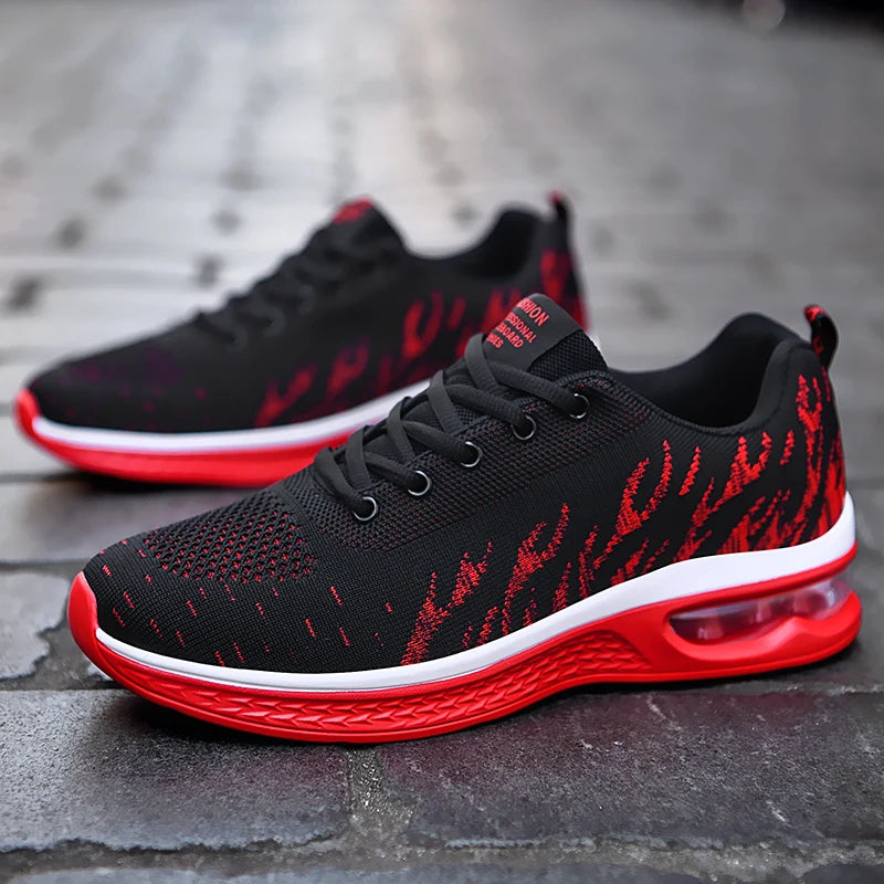 Mens Sports Shoes 2025 New Breathe Mesh Lace Up Casual Walking Shoes Anti Slip Lightweight Fitness Training Running Shoes Man