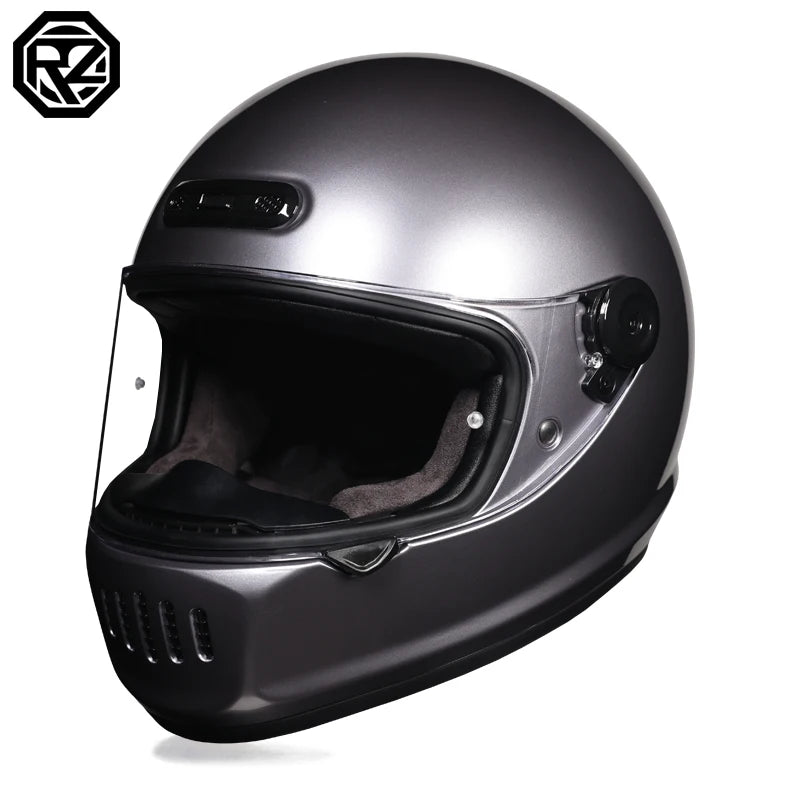 2025 Latest Motorcycle Full Face Retro Helmet for Men and Women Cruise Motorcycle Cafe Full Face Helmet ORZ-811