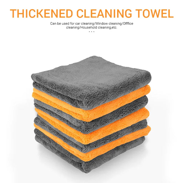 2pcs High-end Microfiber Towels Thickened Auto Detailing Water Drying Cloth Cleaning Tools Car Care Wash Accessories 40X40cm