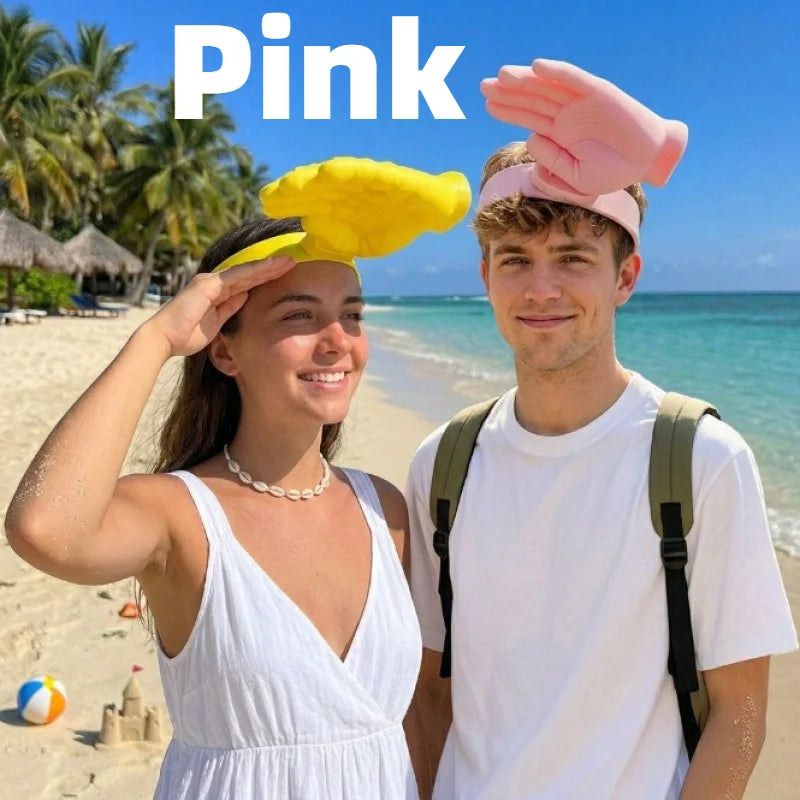 1pc Abstract Palm Print Sun Hat,Summer Outdoor Sunshade Headband Hat,Fashion Fun Design.for outdoor activities and beach.