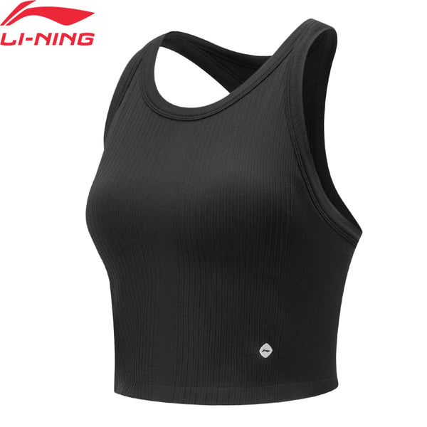 អាវកាក់ហ្វឹកហាត់នារី Li-Ning ដៃខ្លី កមូល 89.5% នីឡុង 10.5% ស្ពែនដិច ធ្វើពីក្រណាត់លីនីង ស្ព័ត ប៉ាក់ ស្រួលពាក់ AUDV020