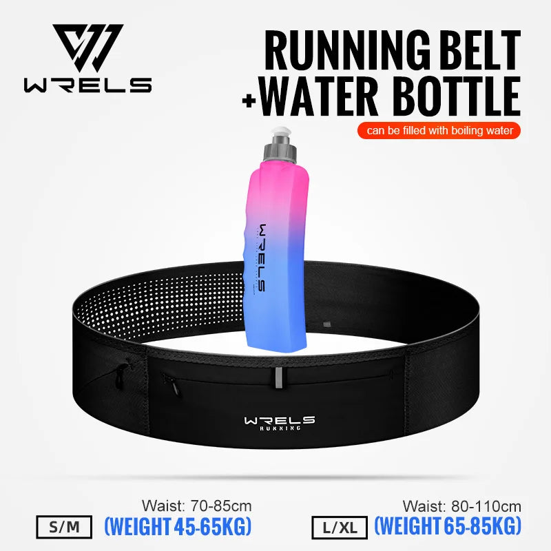 WRELS Waist Bag Ultra-Thin Waist Pack Waterproof Fanny Pack Close-Fitting Elastic Sports Bag Outdoor Invisible Running Waist Bag