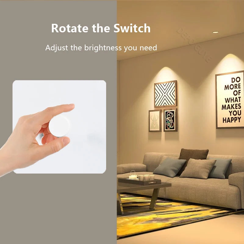 EU UK Standard Single Dimmer Switch Knob Wall Light Switch Black/White/Silver/Gold Stainless Steel Panel Speed Fan Contro Switch