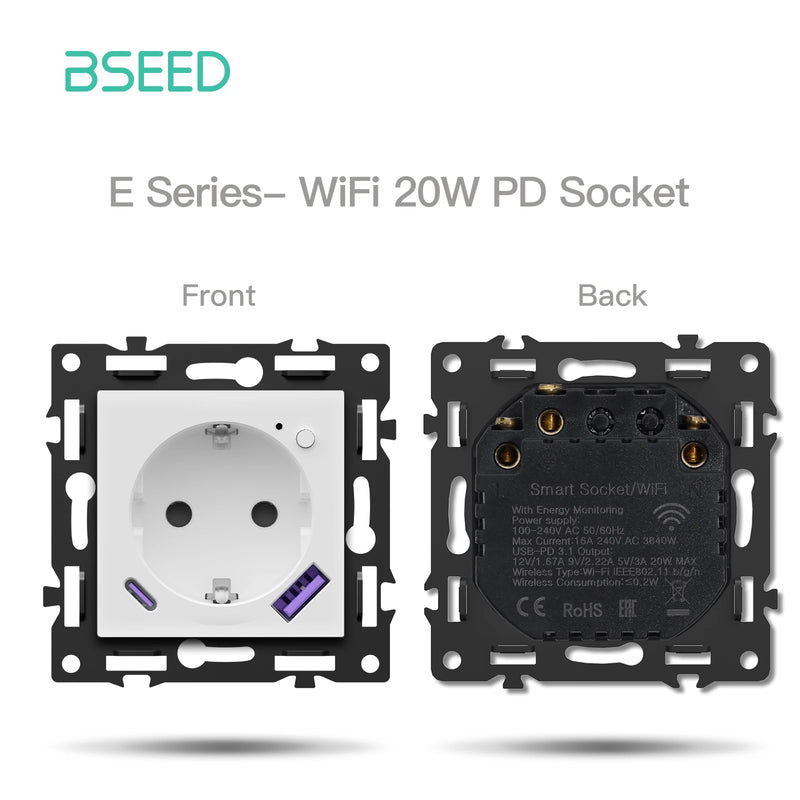 BSEED Smart WiFi Thermostat for Floor Heating/Boiler/Water Function Part Thermostat Controller Glass Panel Tuya APP Control
