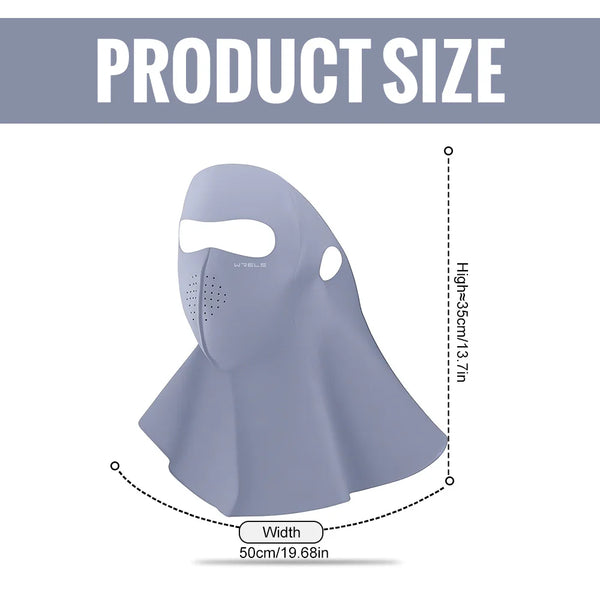 WRELS Anti UV Full Face Cover UPF 50+ Summer Face Mask Breathable Sunscreen Sports Face Covering Sun Protection Face Mask