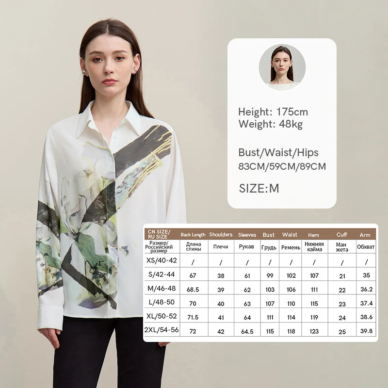 អាវក្រណាត់ Chiffon សម្រាប់នារី រដូវស្លឹកឈើជ្រុះ ឆ្នាំ២០២៦ អាវការិយាល័យថ្មី បោះពុម្ពស្រស់ស្អាត កអាវរលុង អាវធម្មតា សម្រាប់នារី 12641108
