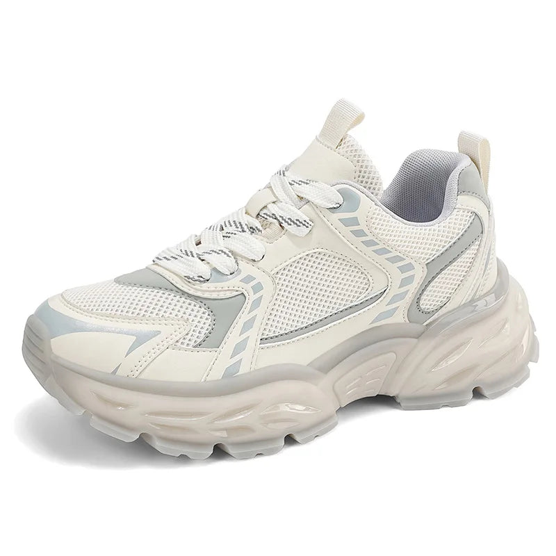 Chunky sneakers four seasons breathable light soft sole outdoor racing running shoes casual anti slip fashion speed sports shoes