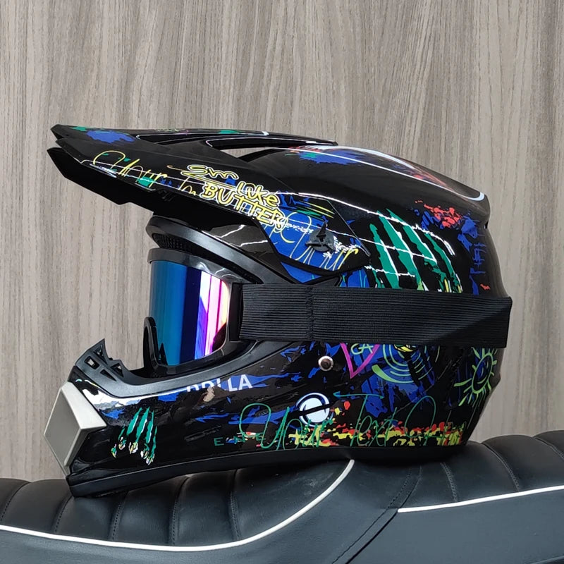 2026 Offroad Motorcycle Racing Helmet Breathable Ventilation Motocross Helmet for Dirt Bike Quad ATV Enduro Trail Riding Helmet