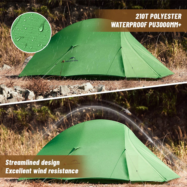Naturehike New Cloud Up Base Camping Tent 1 2 3Person Lightweight Waterproof Backpacking Tent Outdoor Cycling Hiking Travel Tent