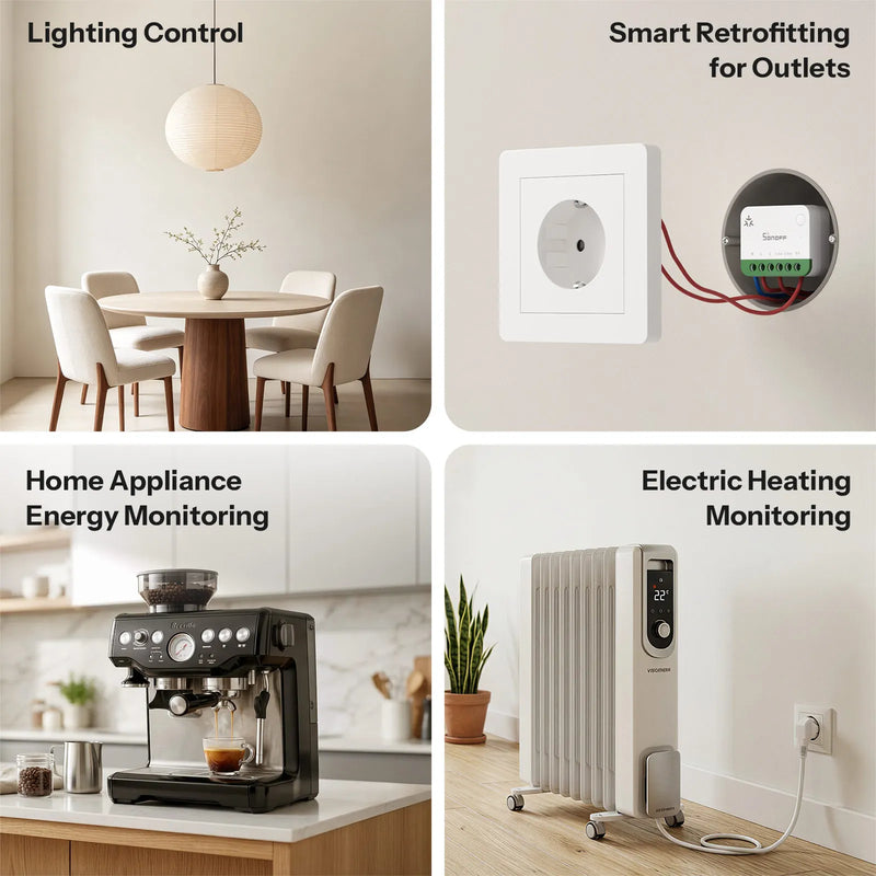 SONOFF MINI-1GSP MINI ONE PM Matter Over WiFi Smart Switch 16A Max Local Web Console Open API Interfaces Works with Apple Home
