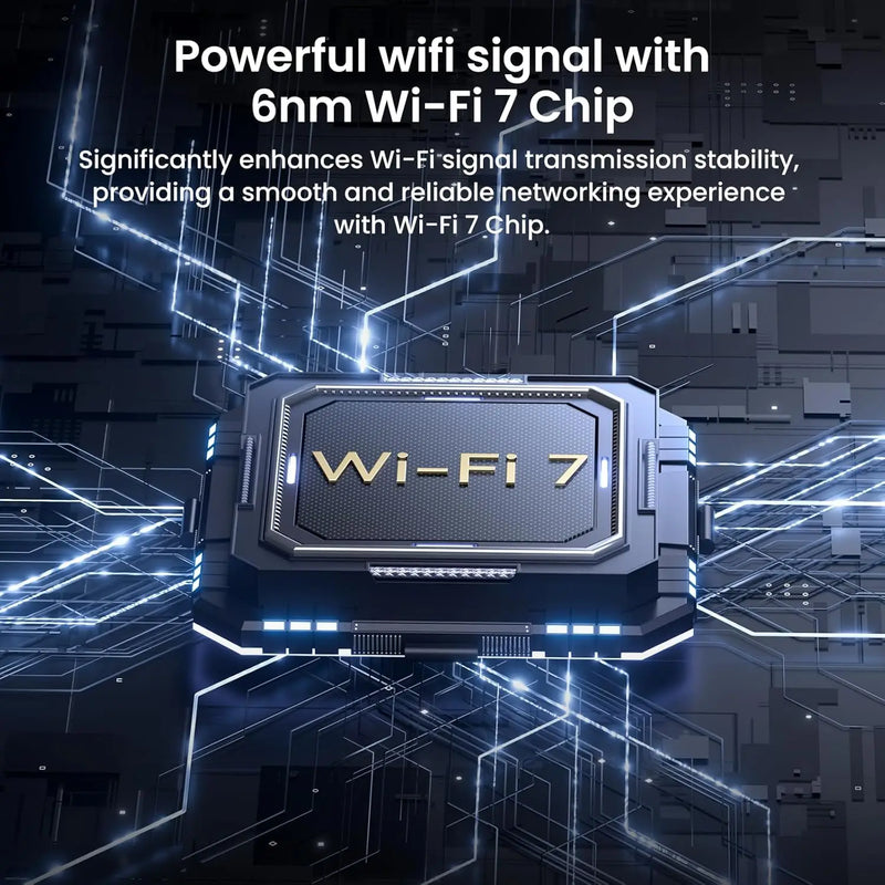 រ៉ោតទ័រ Tenda RE3L Dual Bands BE3600 WiFi7 3570Mbps Mesh Networking Gaming Acceleration 2.4/5GHz 3xPorts Network Repeater VPN NFC