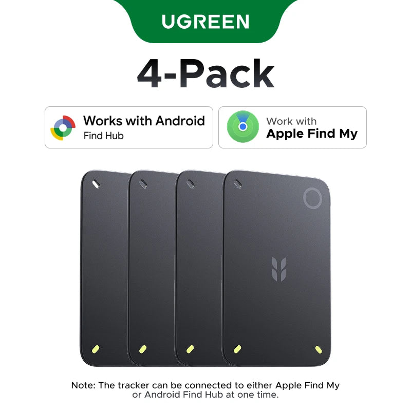 UGREEN FineTrack Slim Duo Smart Item Tracker Dual System Compatible with iOS Android Global Tracking 5 Years Bluetooth Finder