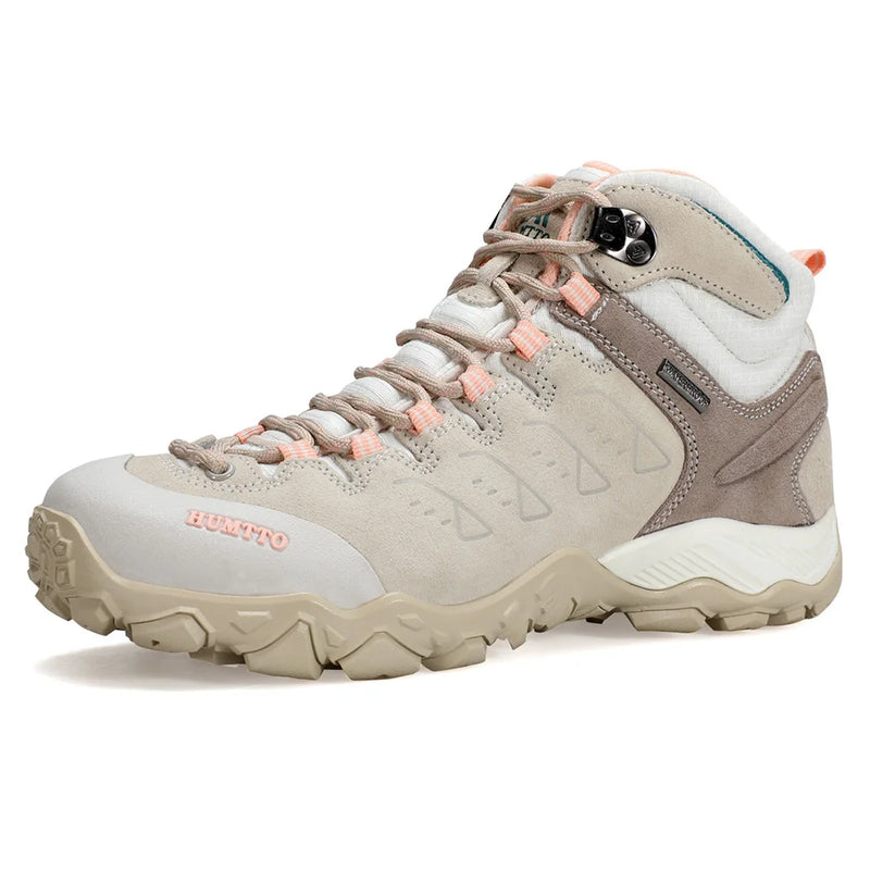 HUMTTO Non-slip Hiking Boots Leather Women's Sports Shoes Winter Outdoor Safety Sneakers Breathable Trekking Shoes for Women