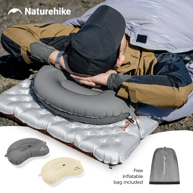 Naturehike 2026 New Good 70g Ultra-Lightweight TPU Portable Inflatable Pillow  for Outdoor Camping Picnics and Office Naps