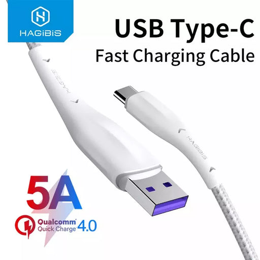 Hagibis USB Type C Cable for Samsung S10 S9 5A 40W Fast Charge USB-C Charging Wire USB C Cable for Xiaomi mi9 Redmi note7 Huawei