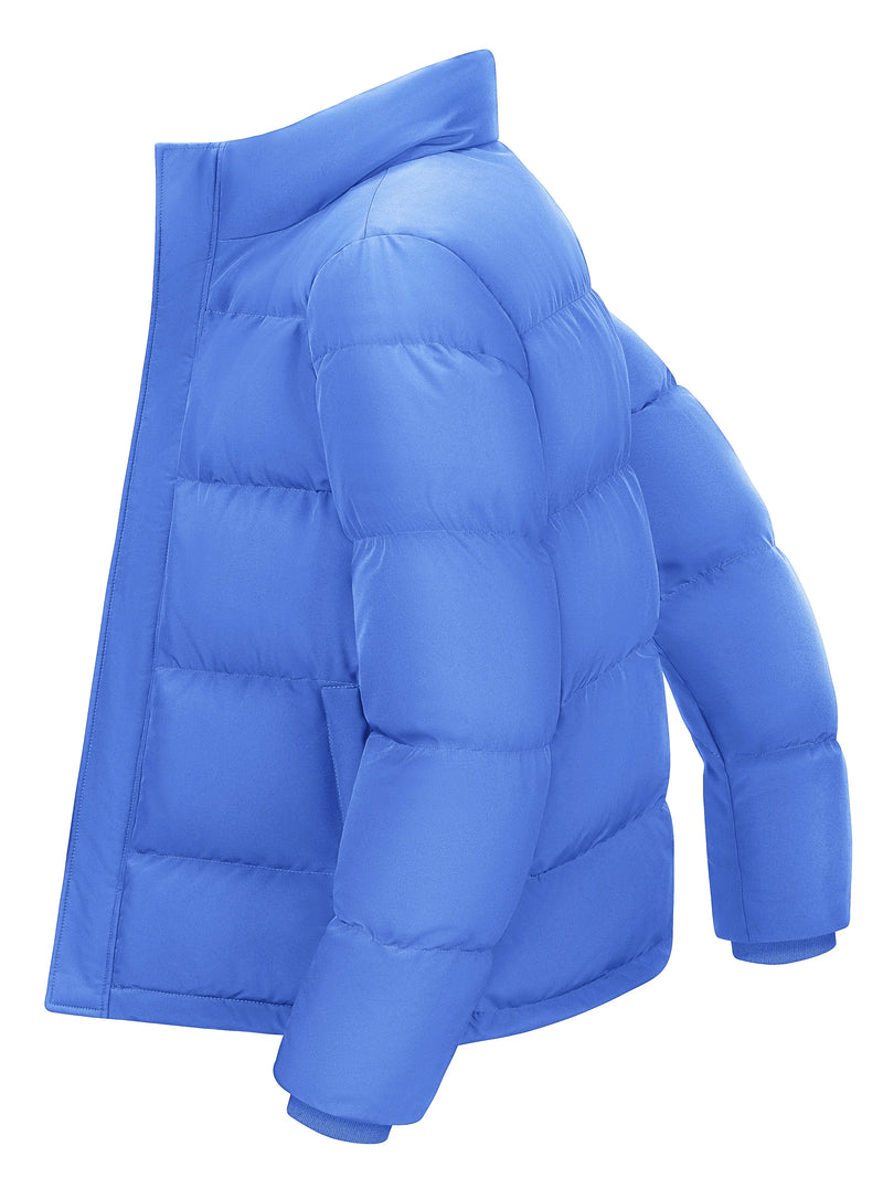 TACVASEN Winter Duck Down Jackets Mens Stand Collar Quilted Jackets Water Resistant Lightweight Puffer Jacket Windbreaker Coats