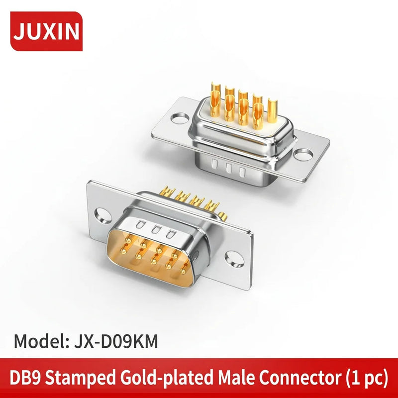 DIVEDEER DB9 Male & Female Connectors 9-Pin RS232/485 Serial Port Adapter COM Port Plug for PLC