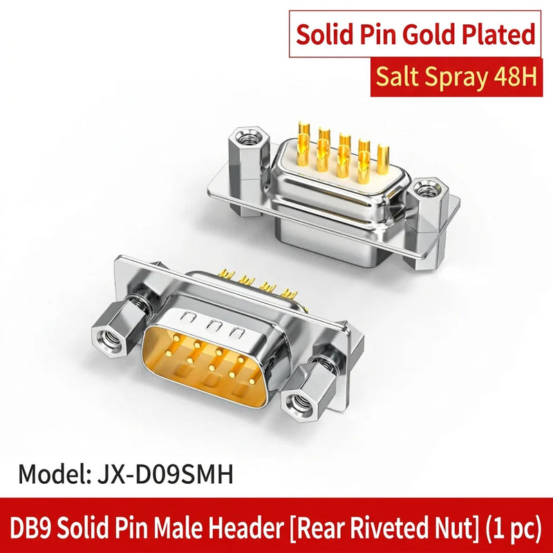 DIVEDEER DB9 Male & Female Connectors 9-Pin RS232/485 Serial Port Adapter COM Port Plug for PLC